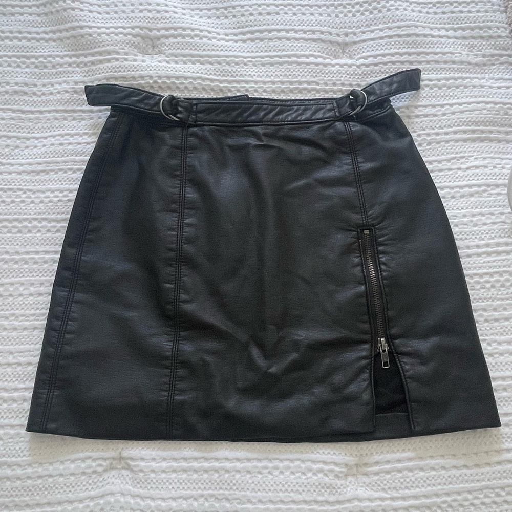 Free People leather skirt